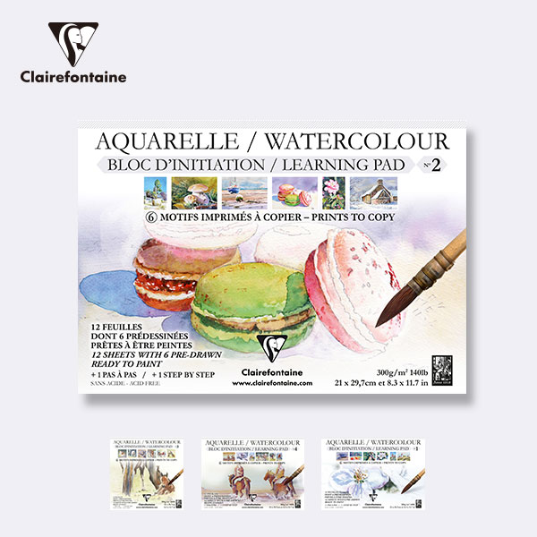 Clairefontaine克萊方丹 AQUARELLE LEARNING系列 水彩學習本