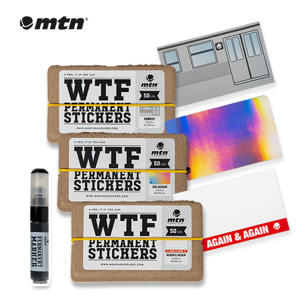 MTN蒙大拿 Stickers WTF 塗鴉蛋殼貼紙&麥克筆套組